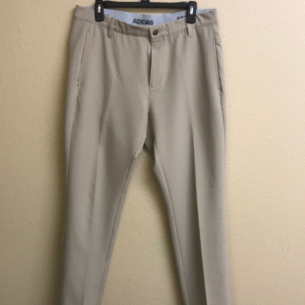 Adidas Khaki Pleated Chino Pants Size 34x32